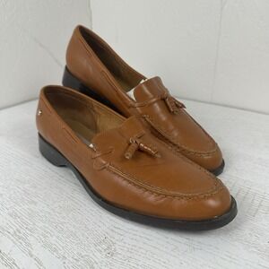 Etienne Aigner Gotham Tassled Loafer Women's 8.5‎ Tan Dress Work Shoes